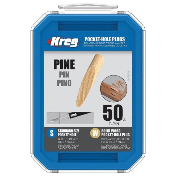 kreg solid pine standard pocket hole plugs
