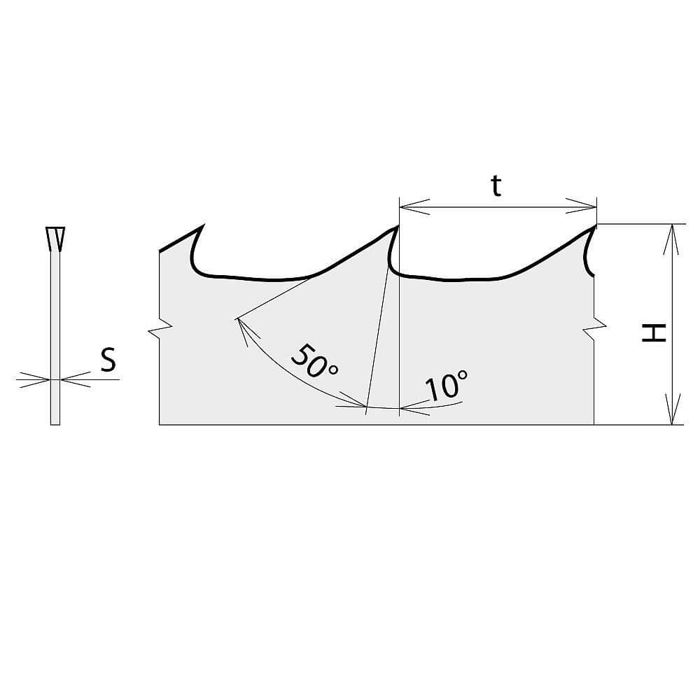 List tračne žage 3480 mm za JWBS-18Q – 20 x 0,6 mm t=8 (3Tpi)