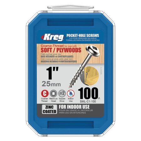 Kreg Pocket-Hole Screws Zinc Coated 25 mm - 100 pc