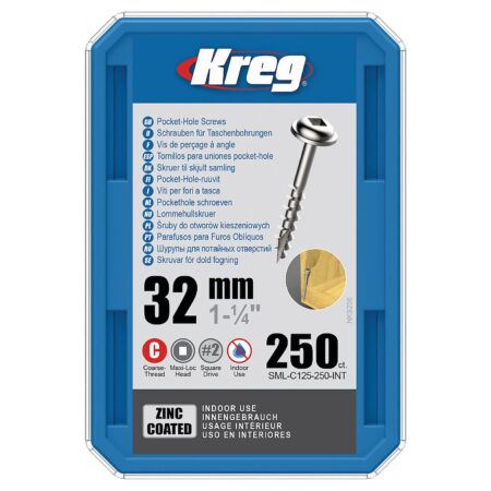 Kreg Pocket-Hole Screws Zinc Coated 32 mm - 250 pc