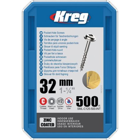 Kreg Pocket-Hole Screws Zinc Coated 32 mm - 500 pc
