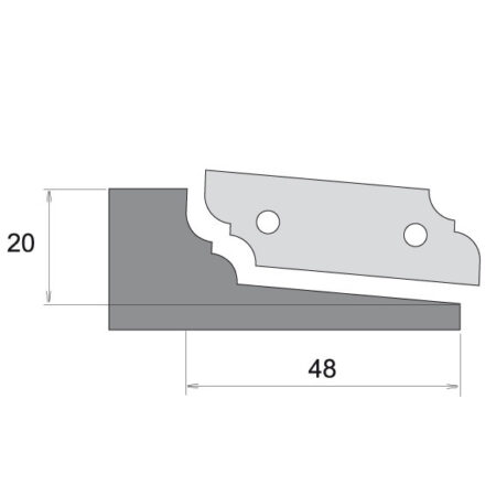 Profile Knife for F631 - type A, bottom