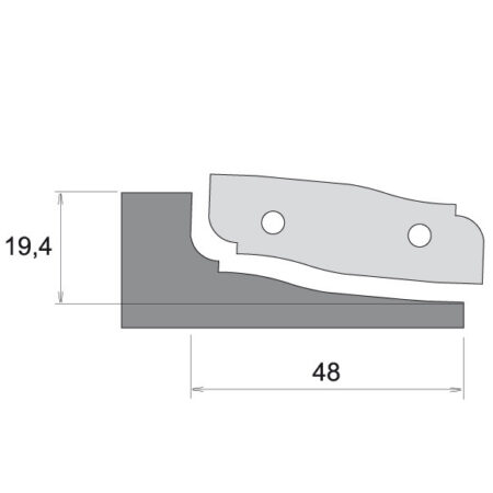 Profile Knife for F631 - type B, bottom