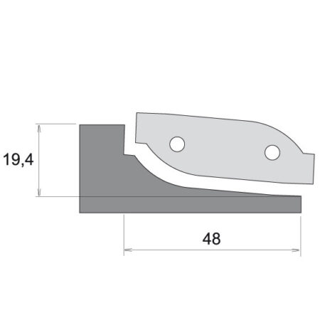 Profile Knife for F631 - type C, bottom