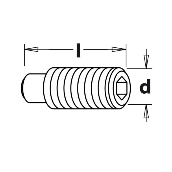 Threaded Pin - M8x20 for F603