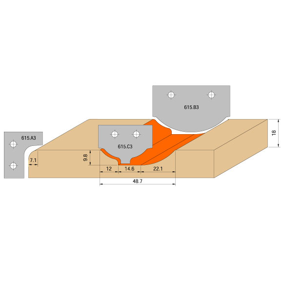 4pc Door Set C615
