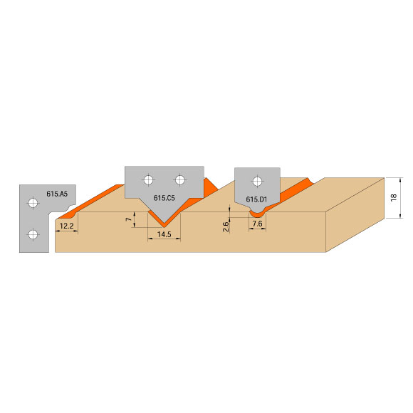 4pc Door Set C615