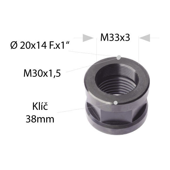 Clamping Nut M33x3 – 20x14F1 RH