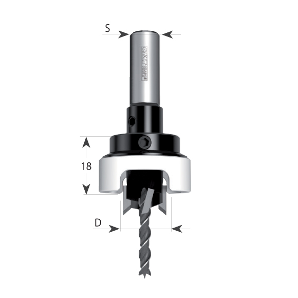 Drill Bits with Countersink and Backstop – 90° D14 d6 S10