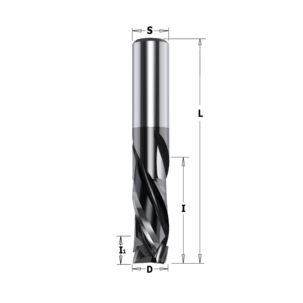 IGM 190.41 DLCS Chrome Up & Downcut Spiral Router Cutter HWM – D9