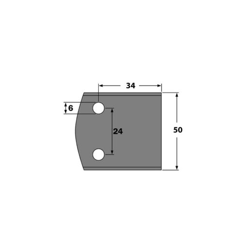 Blank Chip Limiters - LB34, 50x18x4 mm SP 2pcs