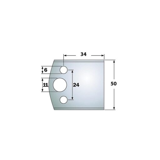 Blank Knives - LB34-50x18x4 mm SP, 2pcs
