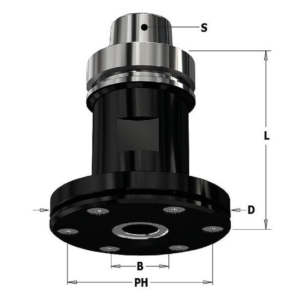 IGM C183.421 Chuck for Grooving Blade with HSK-63F – D98 d30 L102mm